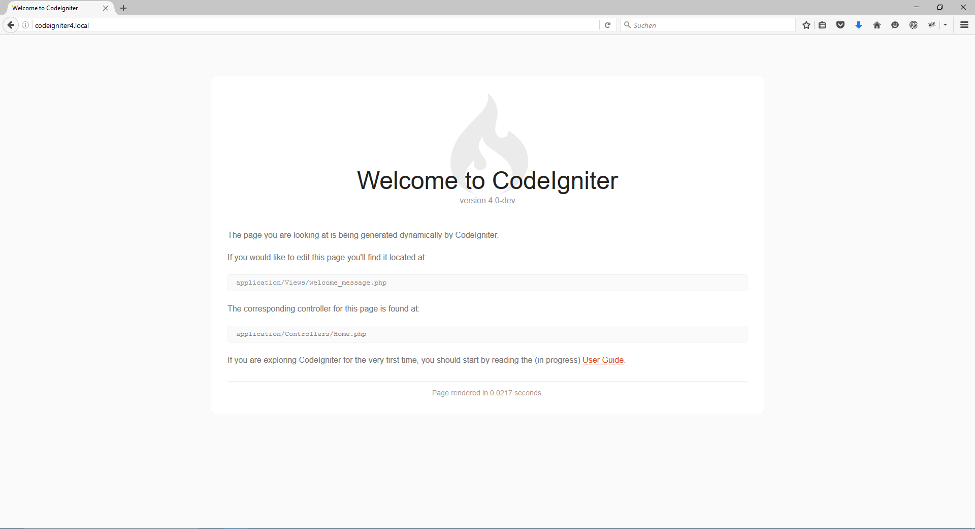 codeigniter4 welcome