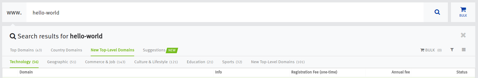 domain search
