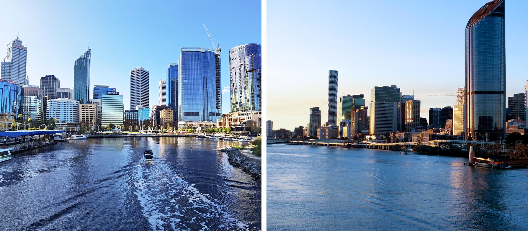 Brisbane and Perth